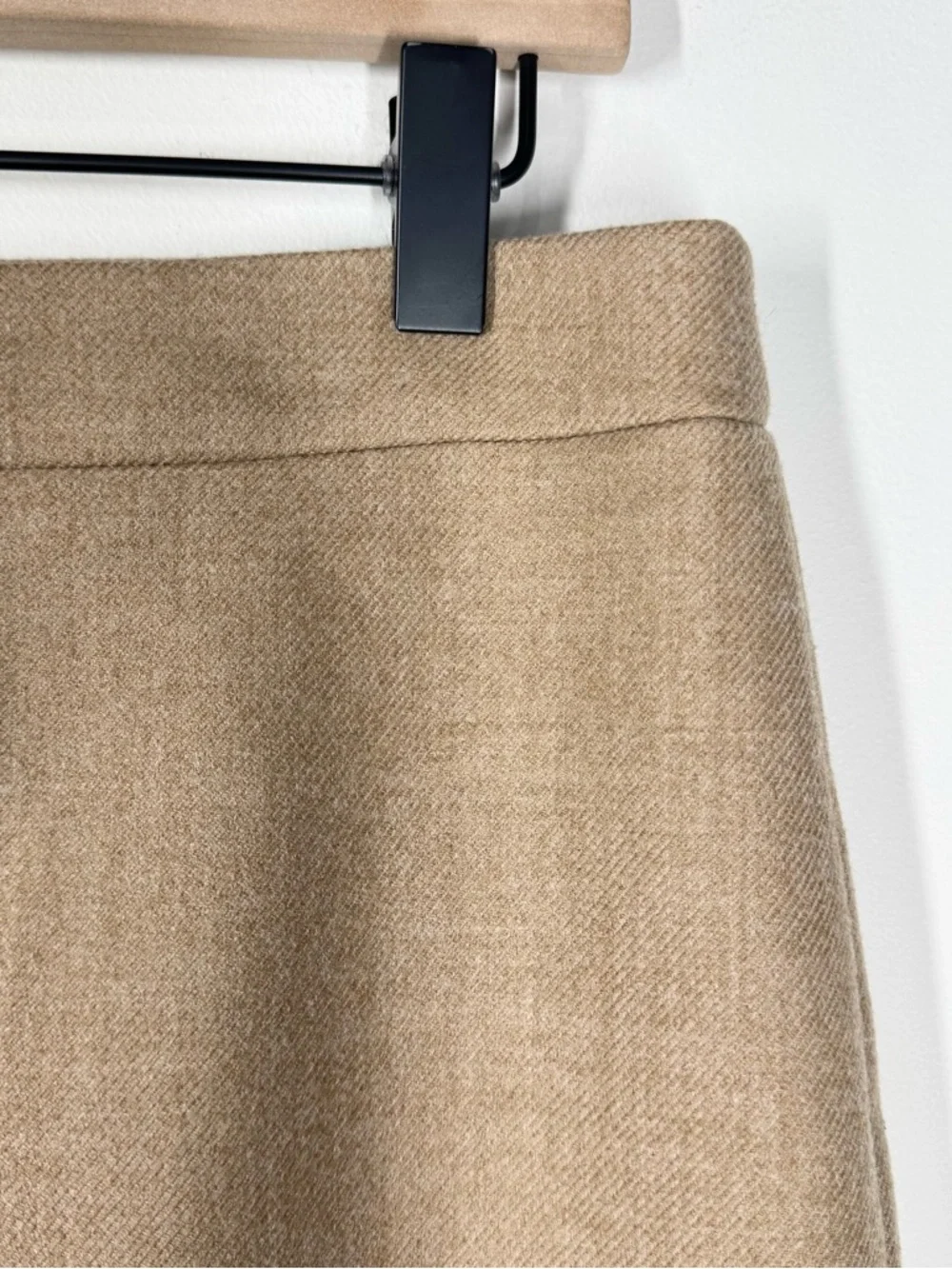 J Crew No 2 Pencil Skirt Sz 8 Camel 100% Wool Old Money Quiet Luxury Preppy CBK